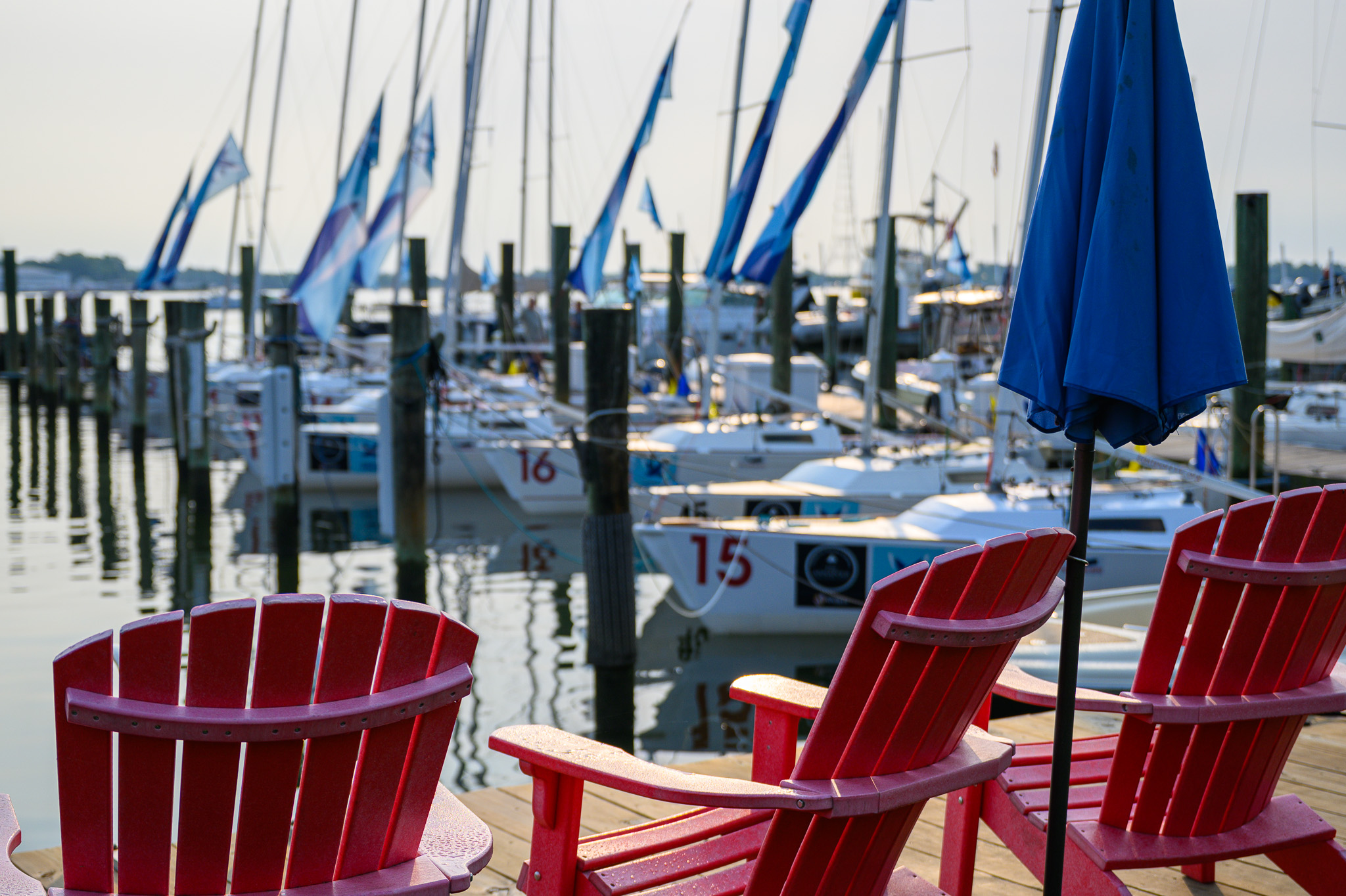 Racing action on the Chesapeake